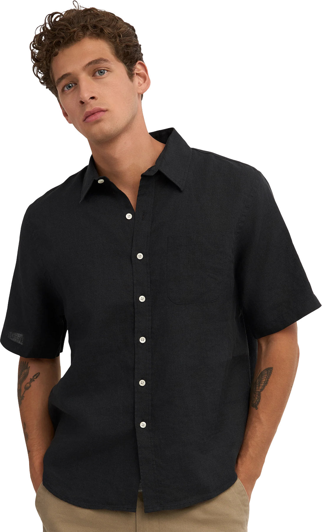 Linen Short Sleeve Shirt - Men's