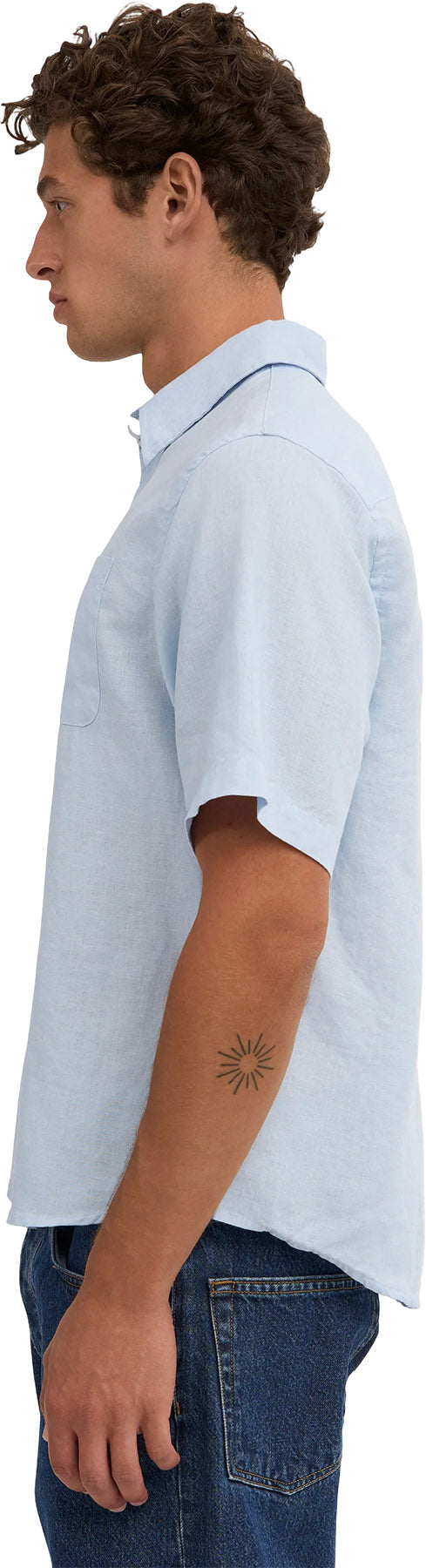 Linen Short Sleeve Shirt - Men's