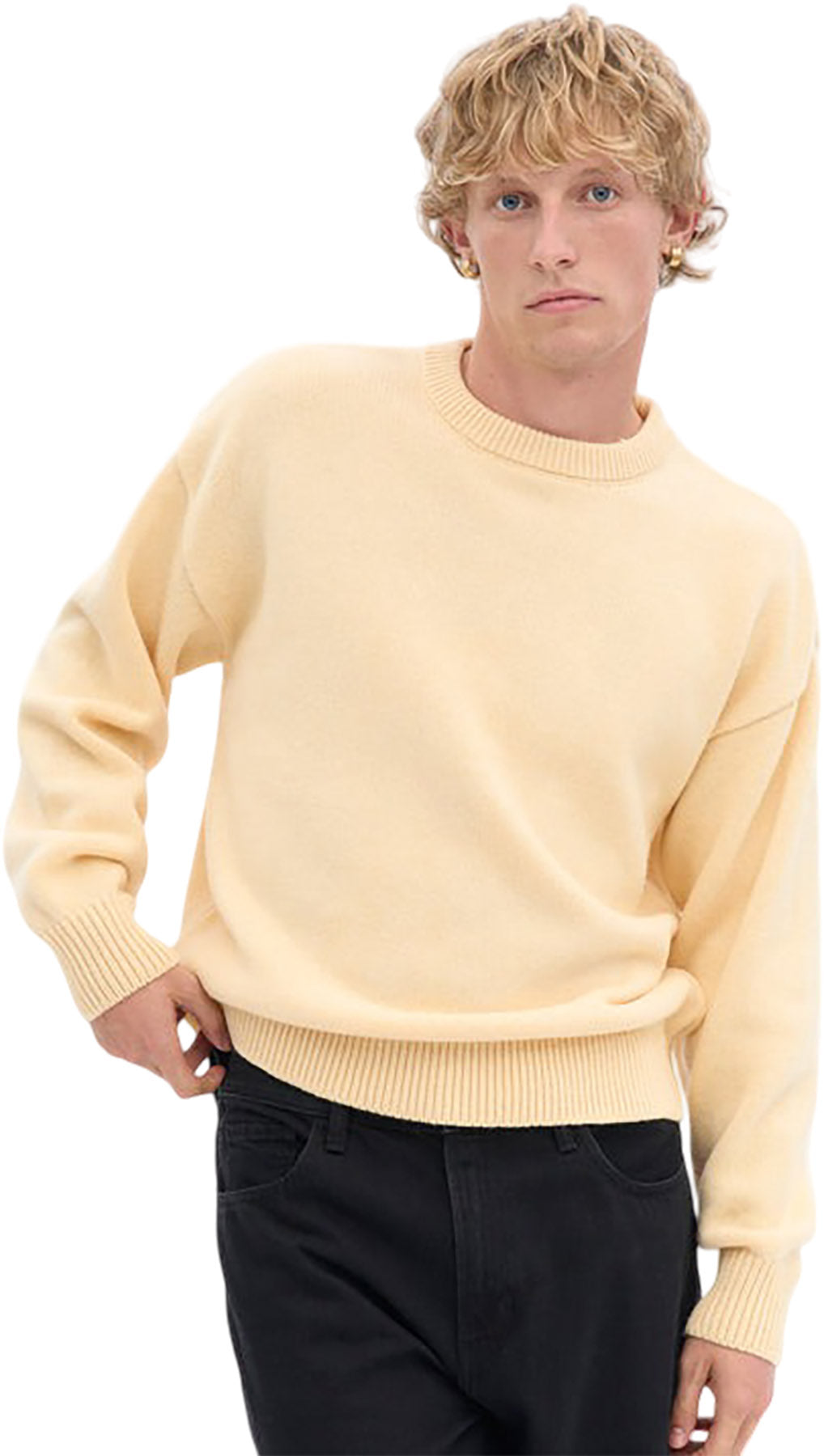 Oversized Merino Wool Crewneck Sweater - Unisex