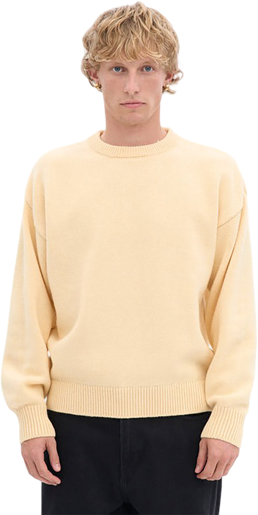 Oversized Merino Wool Crewneck Sweater - Unisex