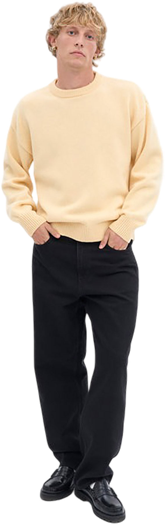 Oversized Merino Wool Crewneck Sweater - Unisex