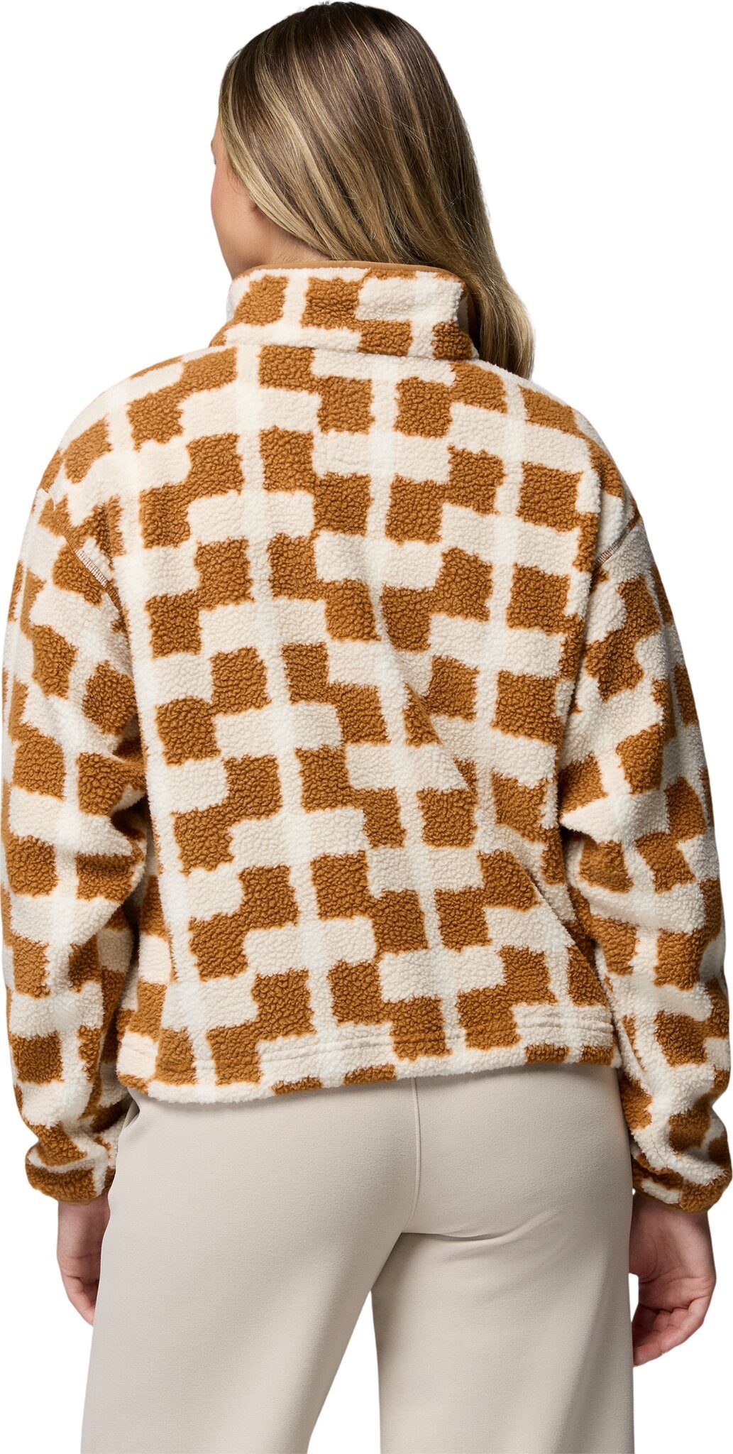 Helvetia II Printed Cropped Half Snap Fleece Pullover - Women's
