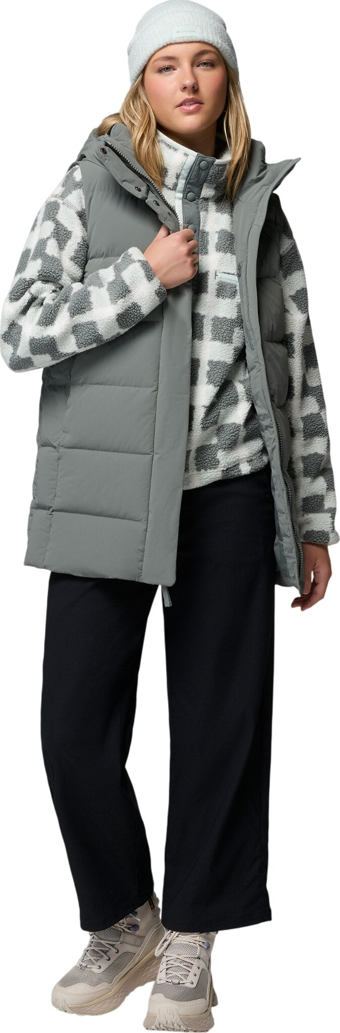 Helvetia II Printed Cropped Half Snap Fleece Pullover - Women's