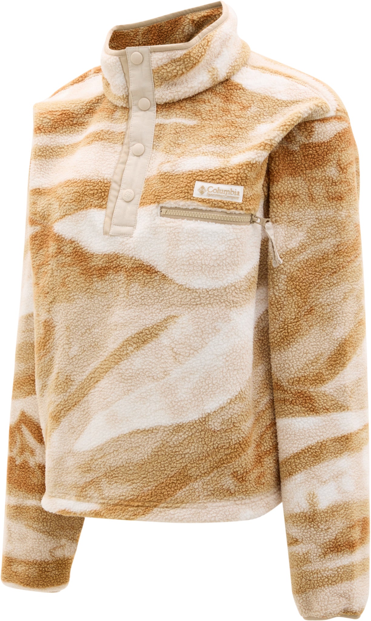 Helvetia II Printed Cropped Half Snap Fleece Pullover - Women's