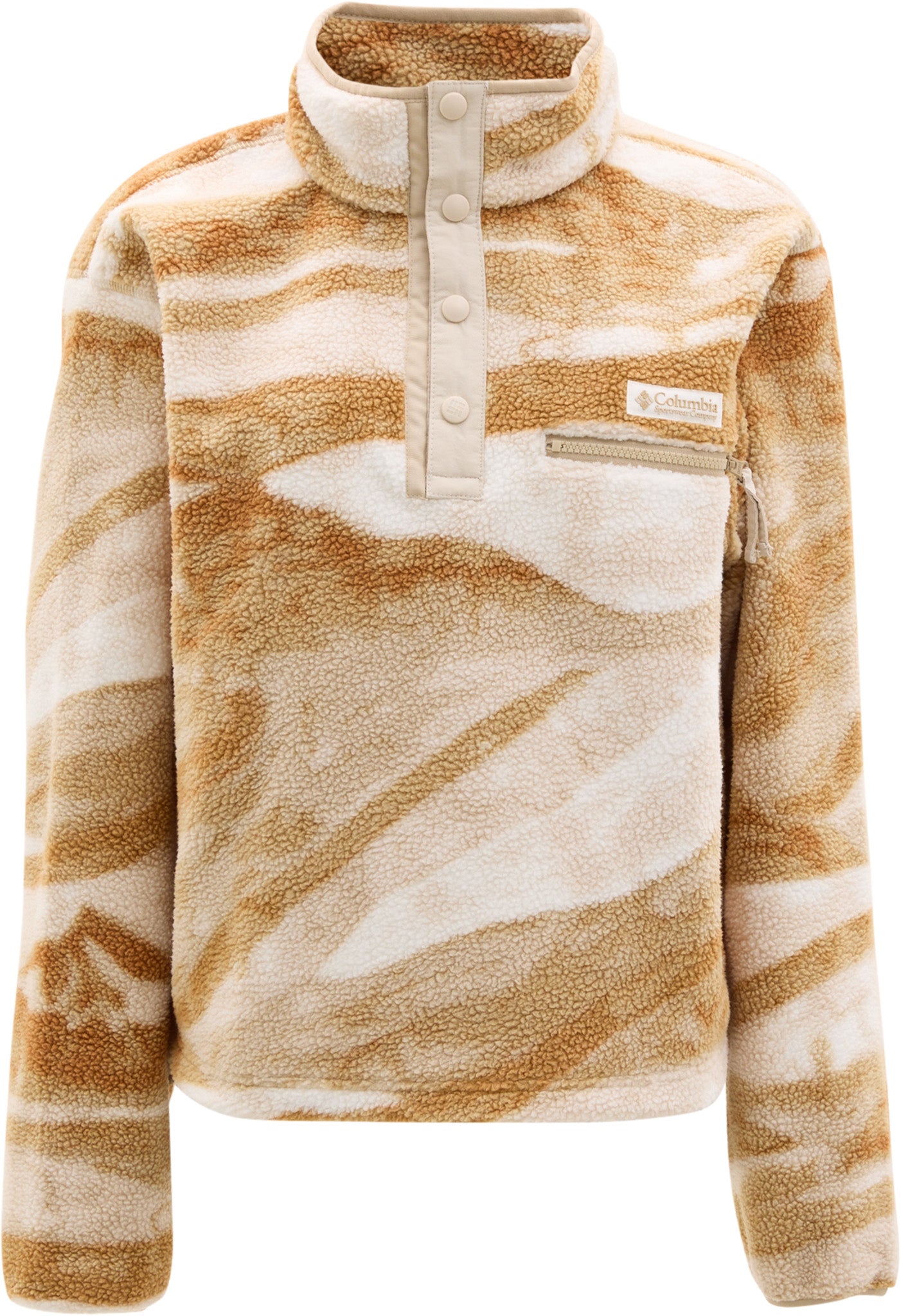 Helvetia II Printed Cropped Half Snap Fleece Pullover - Women's