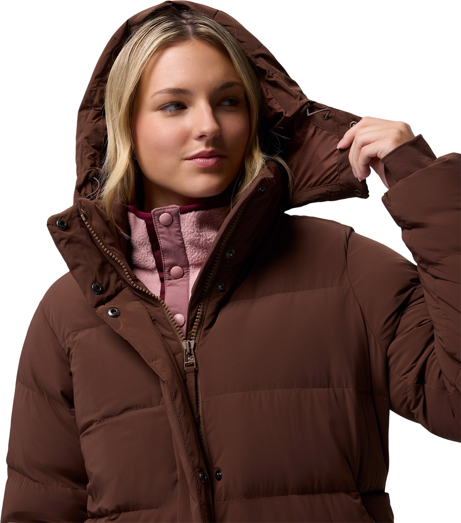 Amaze Puff Long Hooded Jacket - Women's