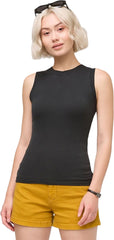 Ribbed Pima High Neck Tank Top - Women's