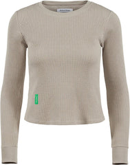 Fitted Long Sleeve Waffle T-Shirt - Women's