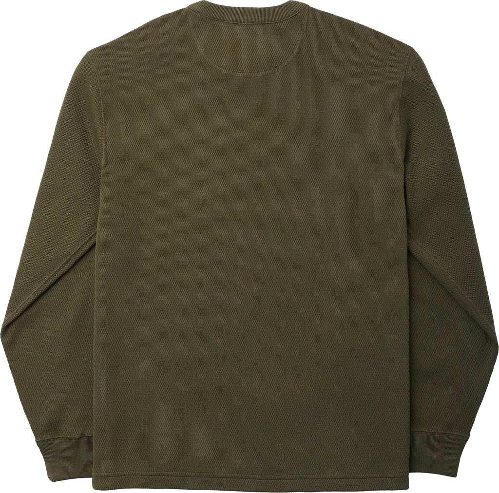 Waffle Knit Thermal Crew Neck Shirt - Men's