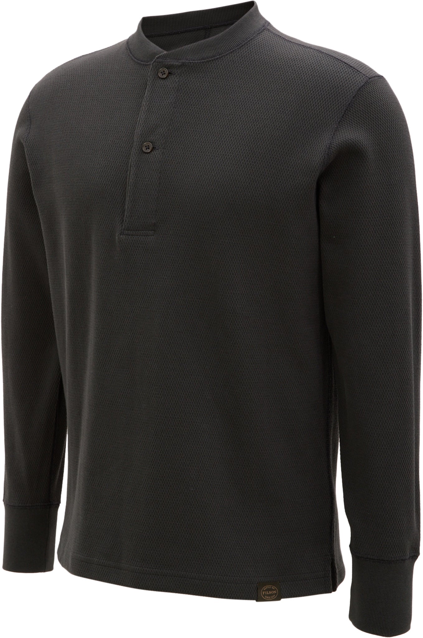 Waffle Knit Henley Shirt - Men's