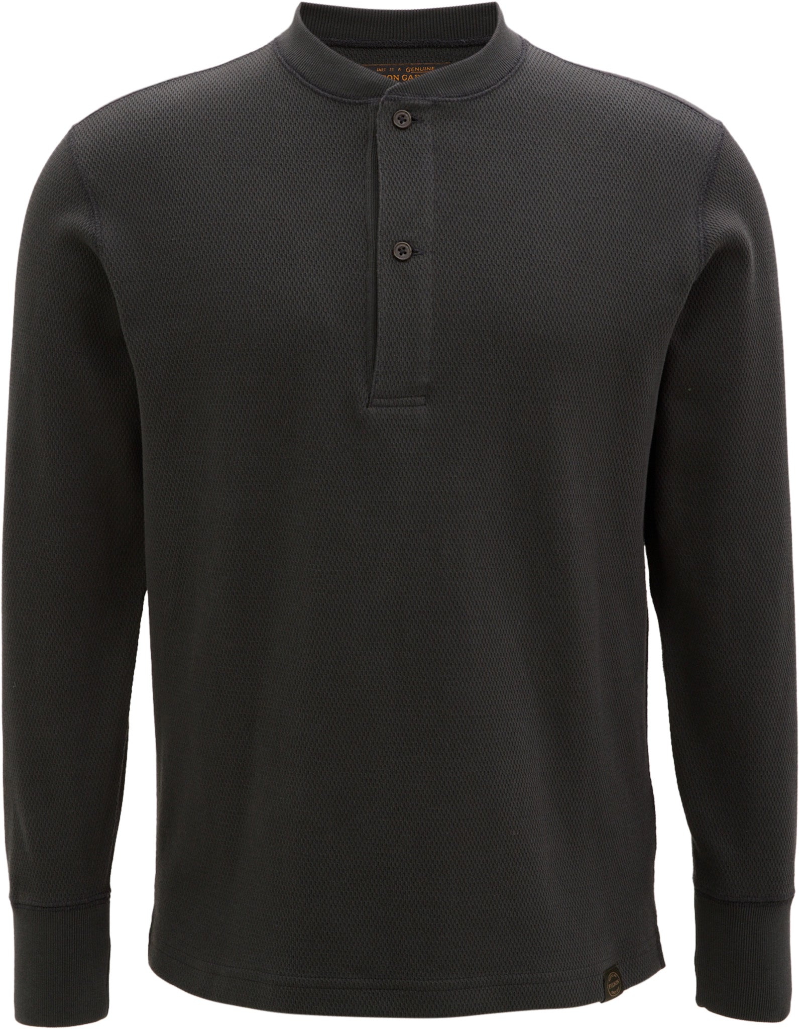 Waffle Knit Henley Shirt - Men's