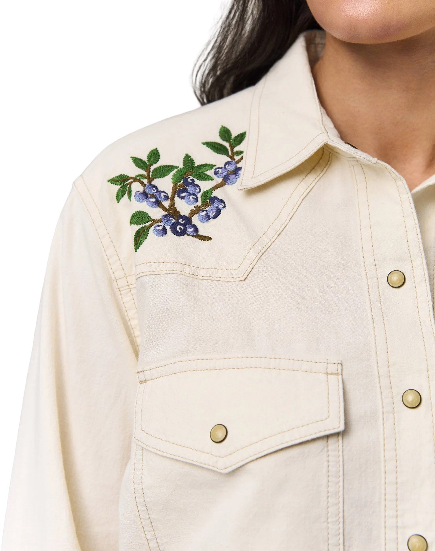 Embroidered Western Shirt - Women's