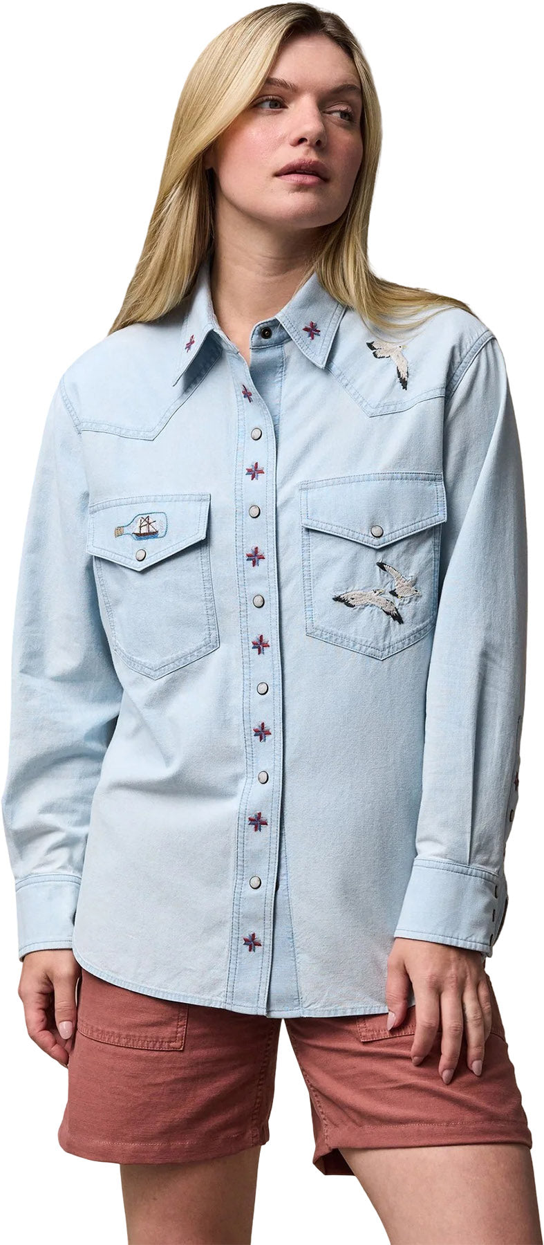 Embroidered Western Shirt - Women's