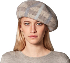 Brianna Plaid Beret Hat - Women's