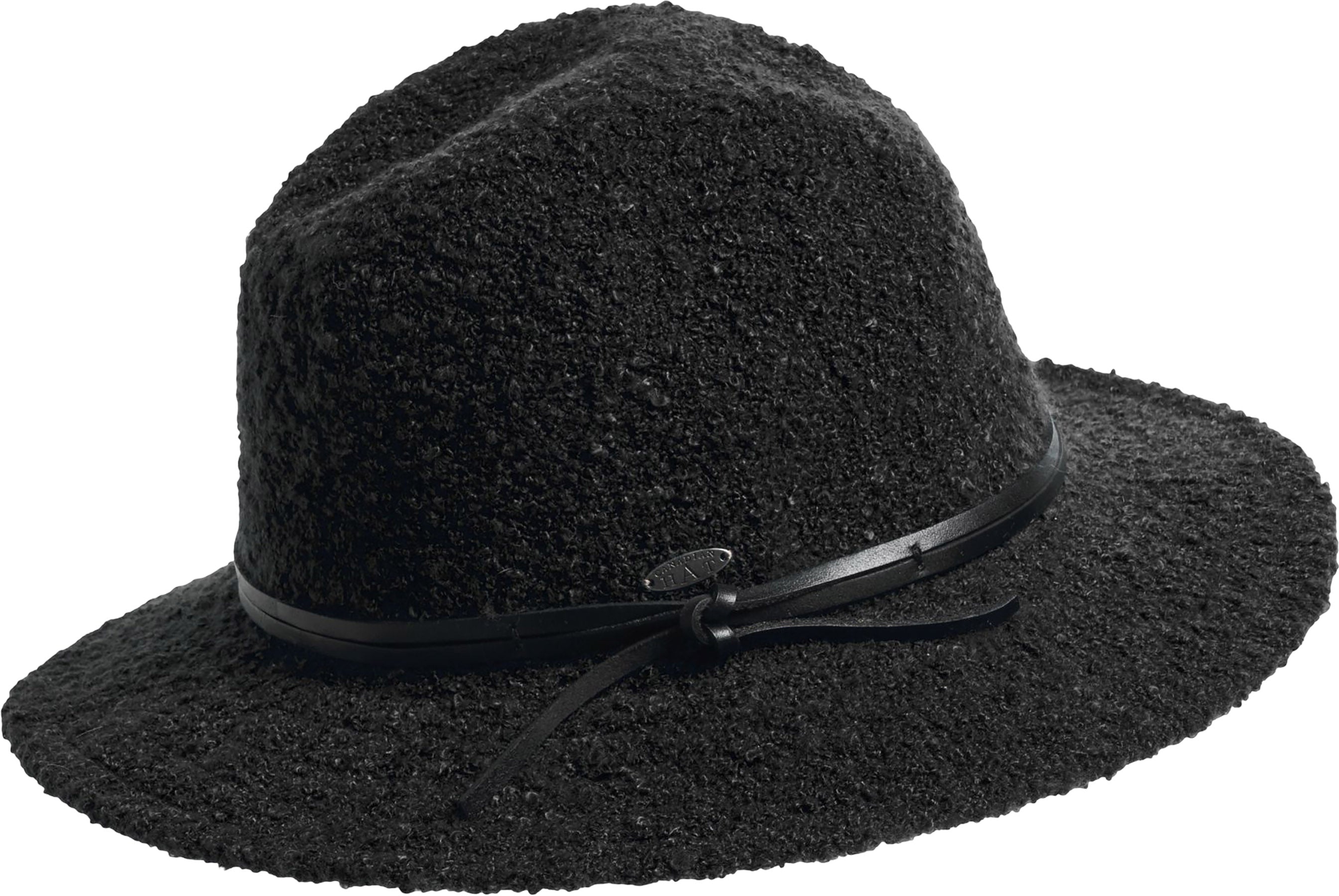 Floy Textured Fedora with Leather Cord - Unisex