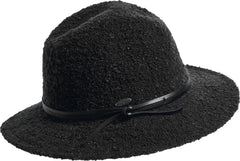 Floy Textured Fedora with Leather Cord - Unisex