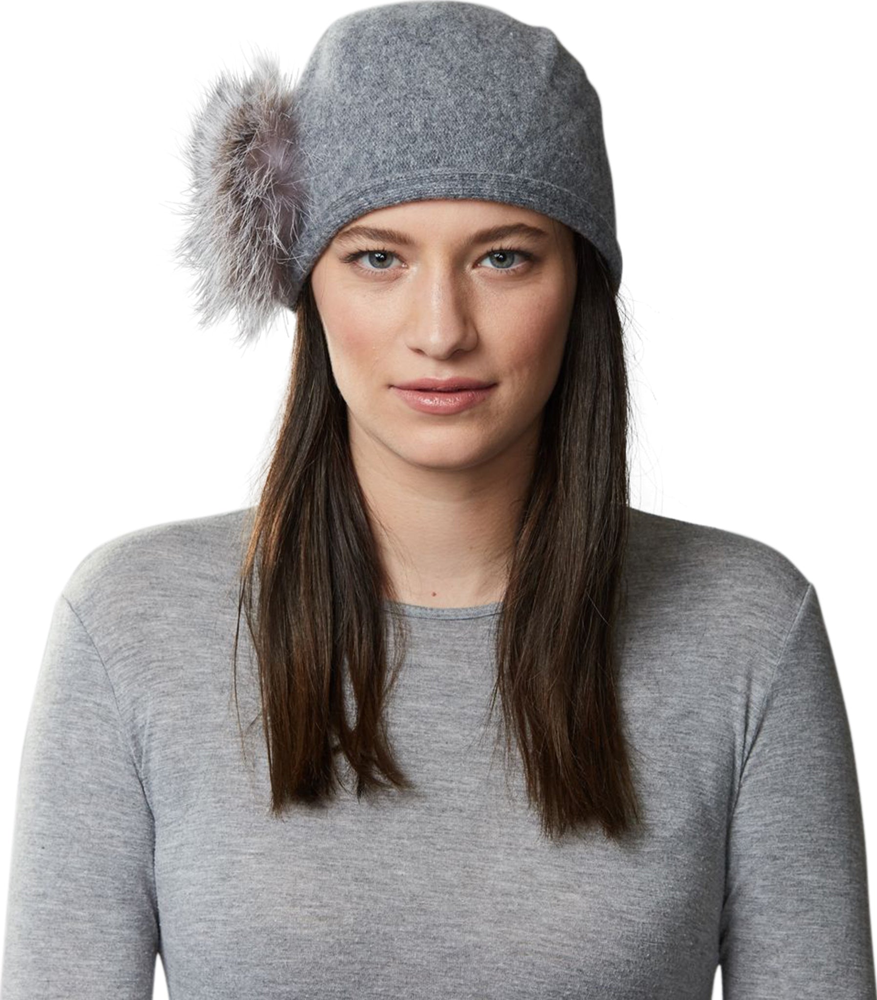 Cici Ormos Winter Hat with Upcycled Side Pom - Women's