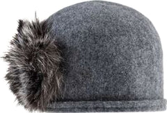 Cici Ormos Winter Hat with Upcycled Side Pom - Women's