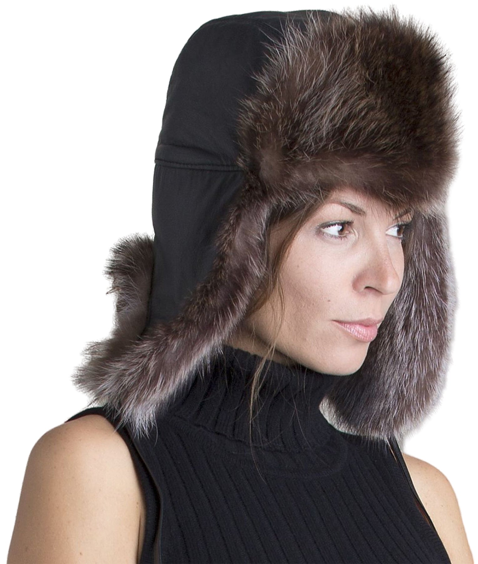 Chapka Hat with Upcycled Raccoon Fur - Unisex