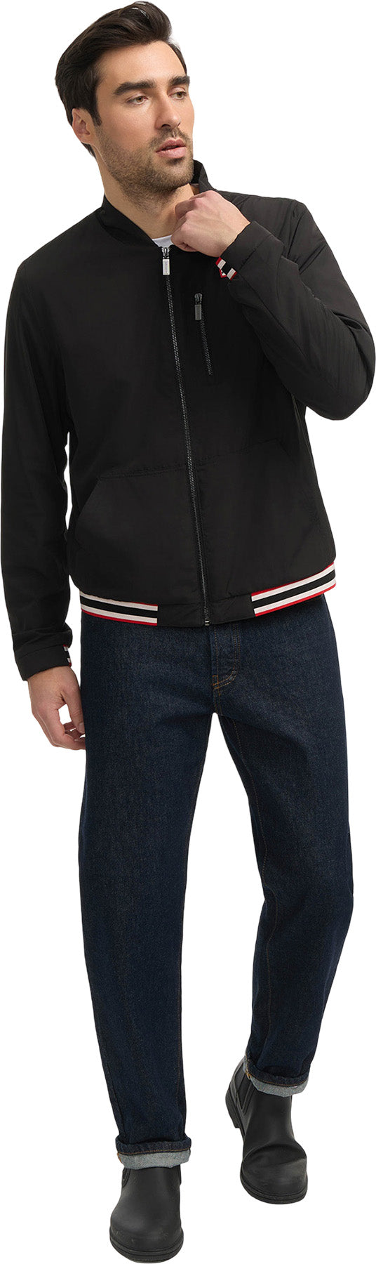 Moorgate Elastic Details Bomber Jacket - Men's 