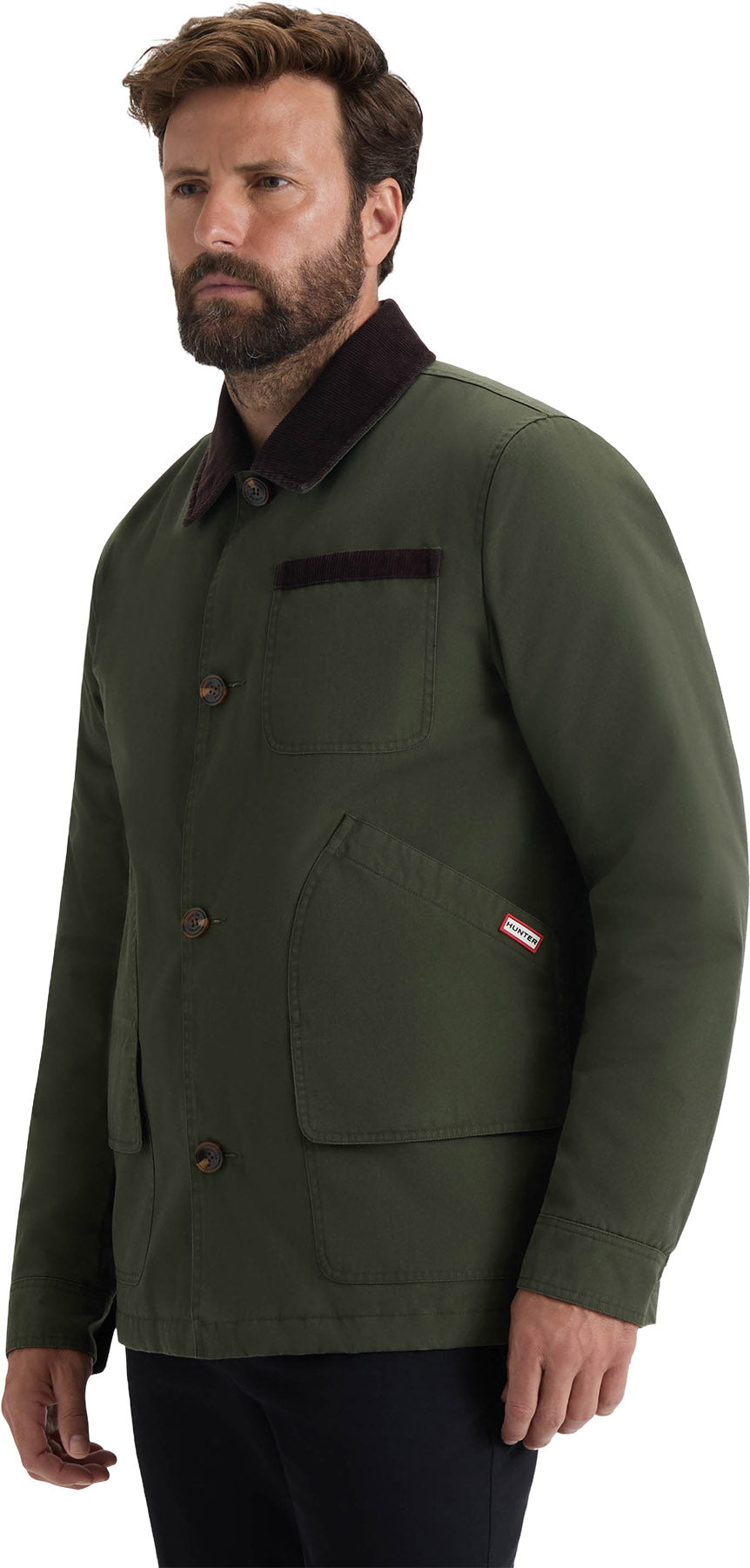 Samuel Canvas Jacket with Corduroy Trims - Men's