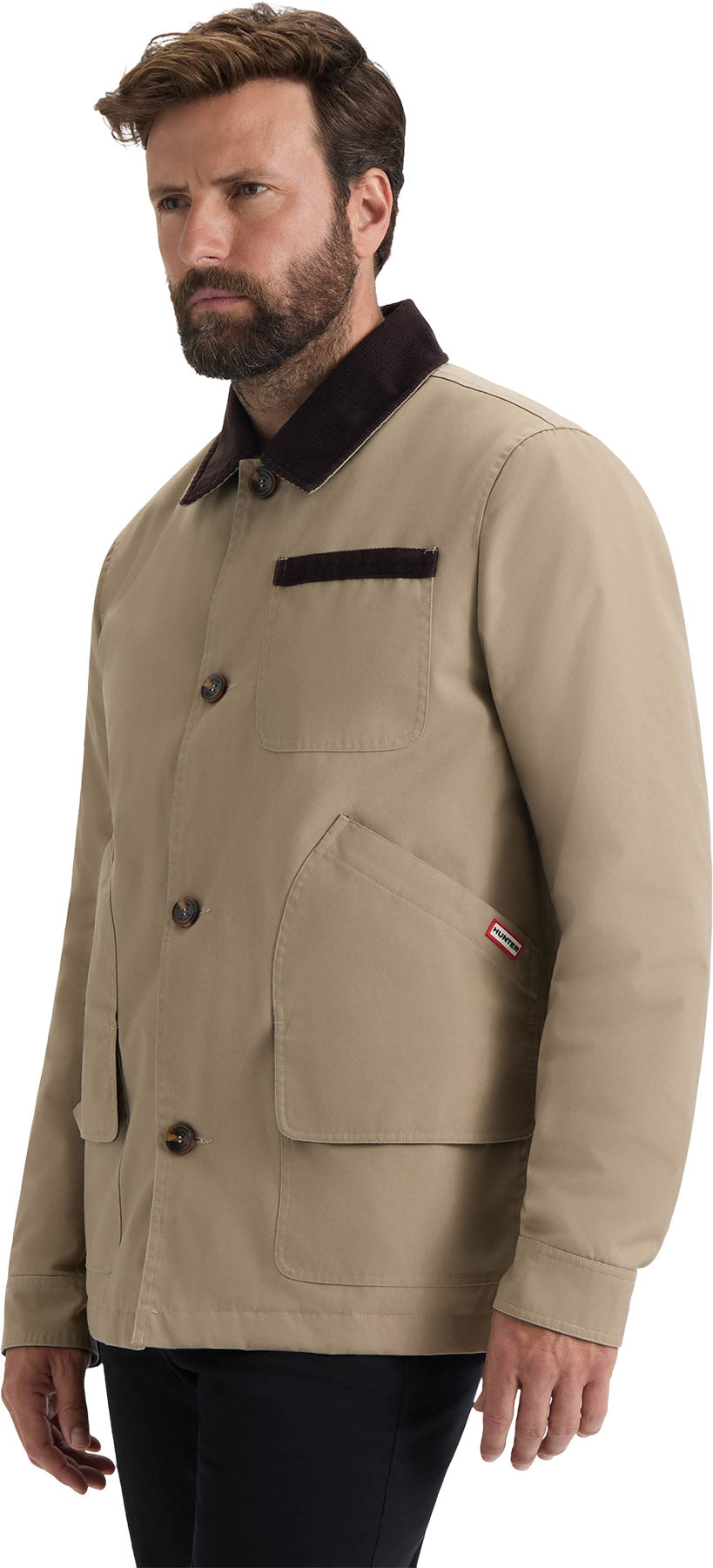 Samuel Canvas Jacket with Corduroy Trims - Men's
