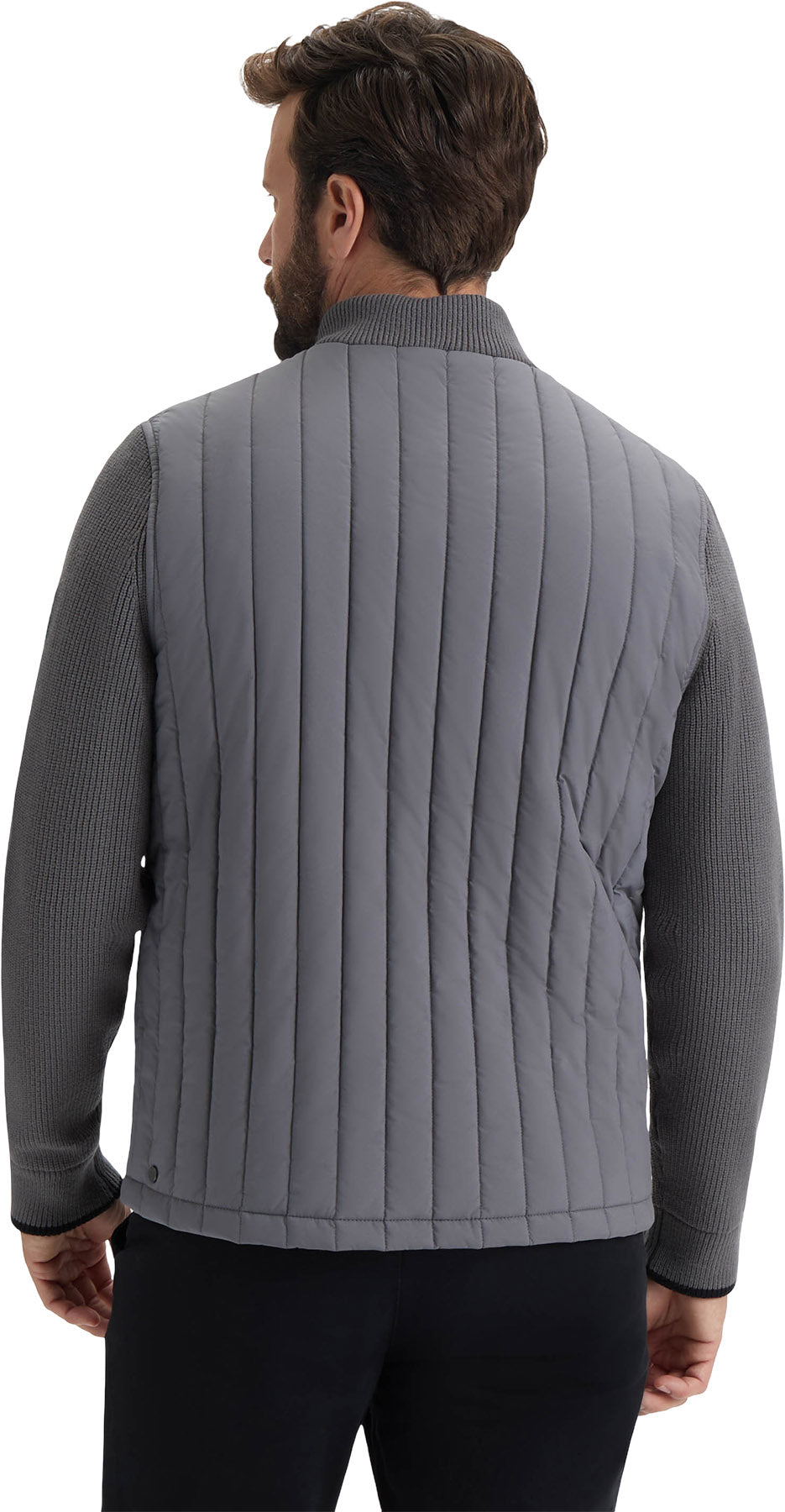 Kindale Vertical Quilt Jacket with Sweater Knit Sleeves - Men's
