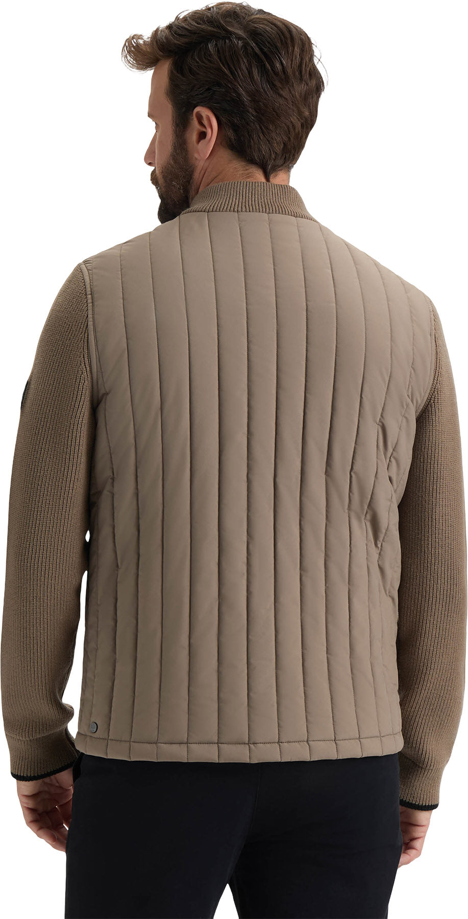 Kindale Vertical Quilt Jacket with Sweater Knit Sleeves - Men's