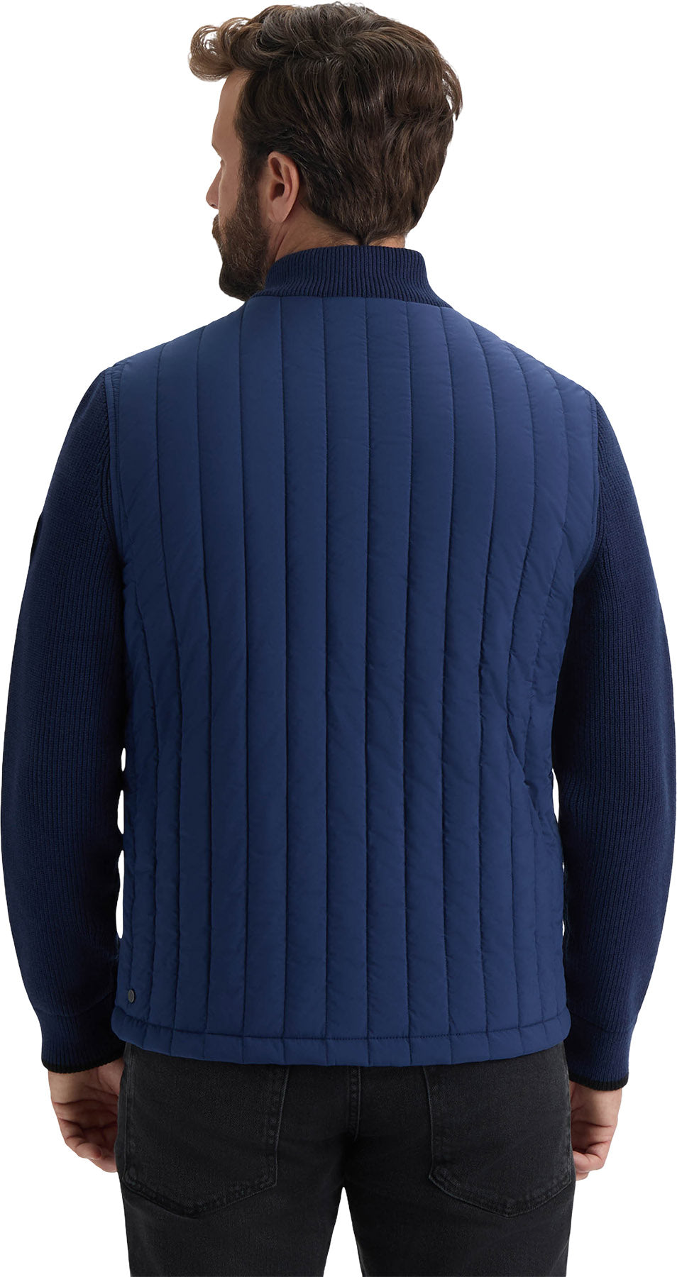 Kindale Vertical Quilt Jacket with Sweater Knit Sleeves - Men's