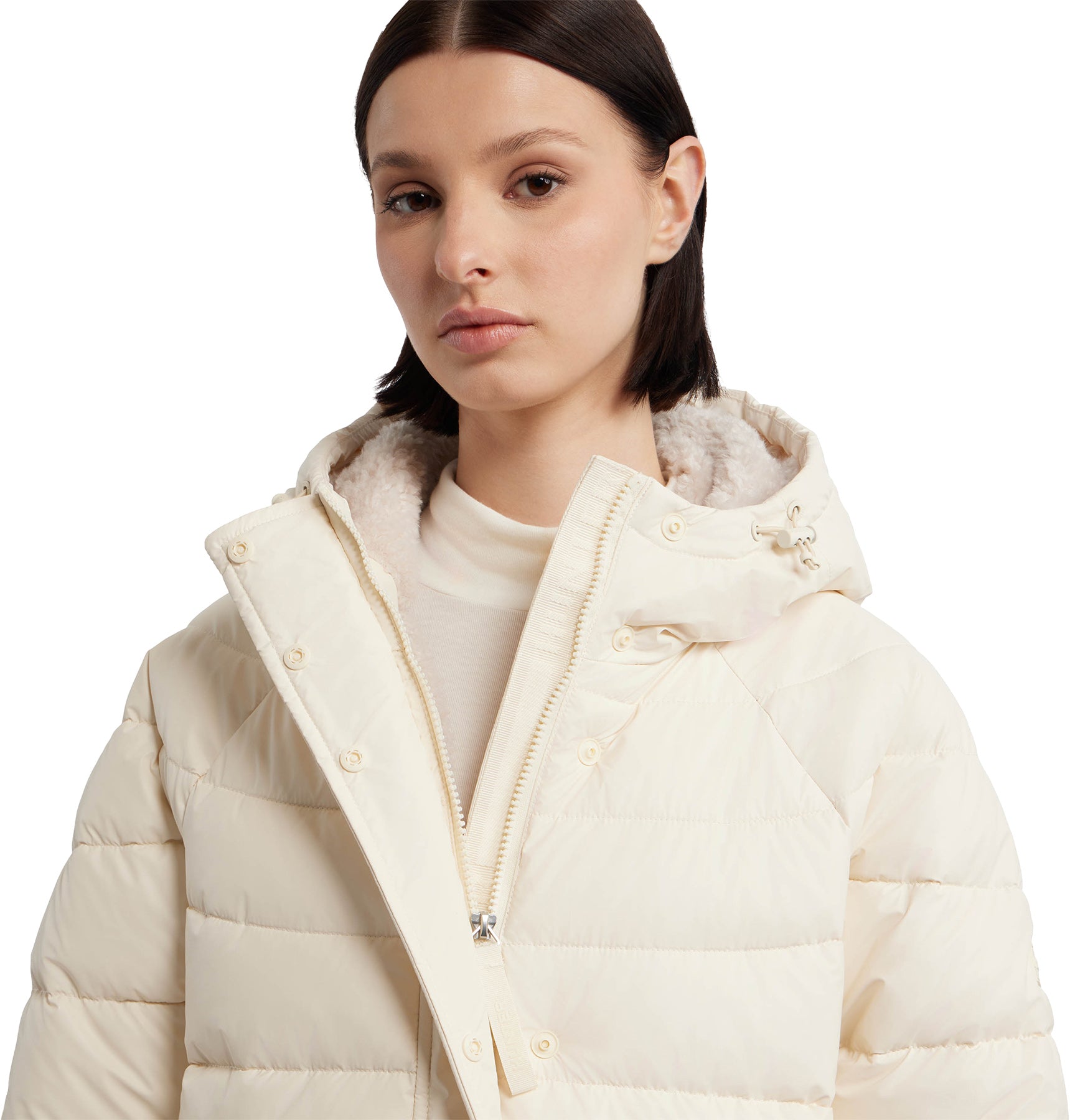 Almond Marshmallow Mid Length Puffer Jacket - Women's