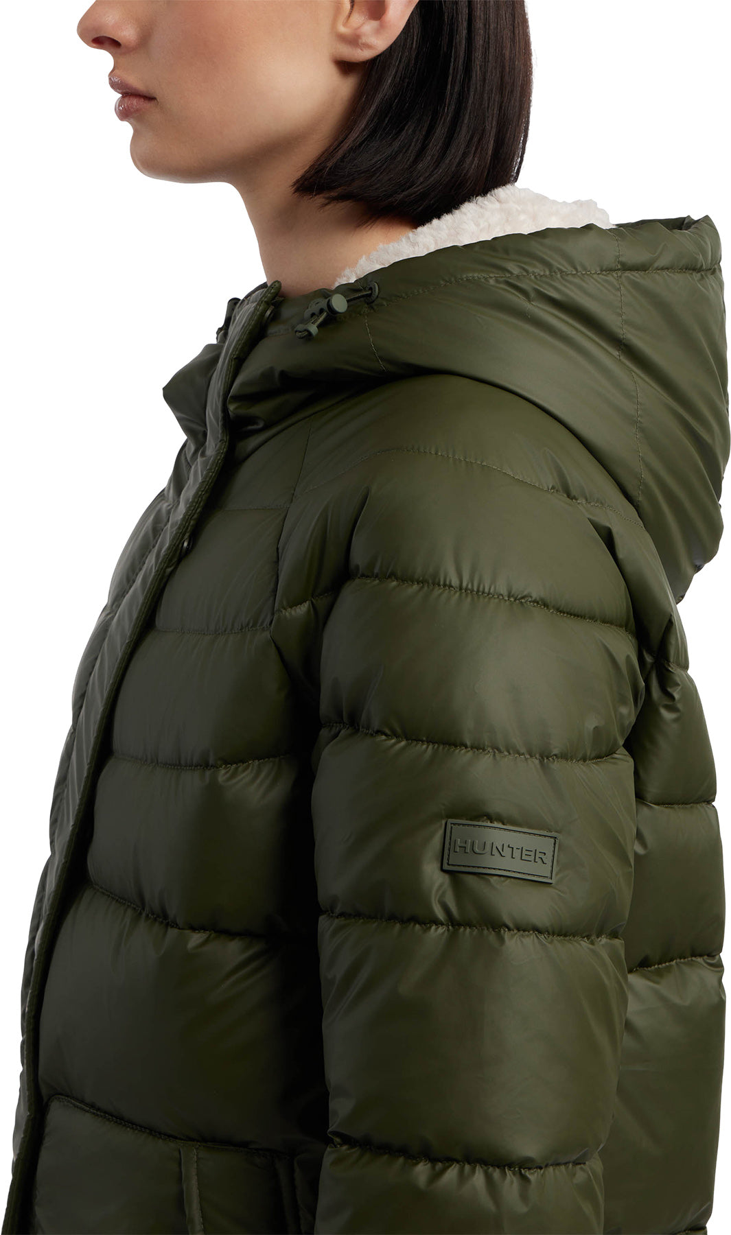 Almond Marshmallow Mid Length Puffer Jacket - Women's
