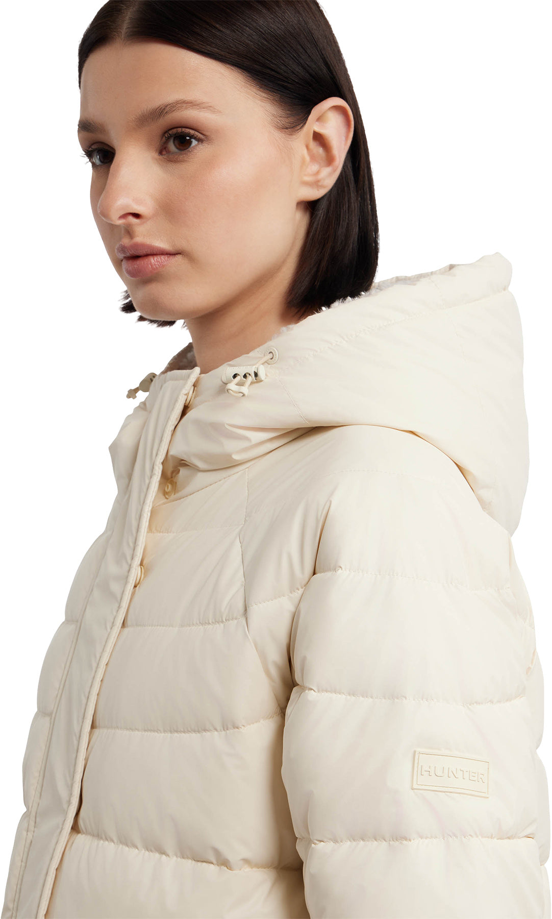 Almond Marshmallow Mid Length Puffer Jacket - Women's