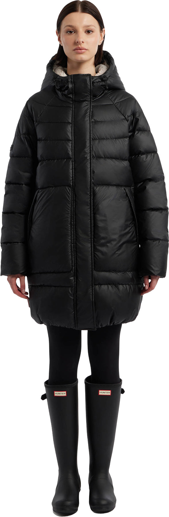 Almond Marshmallow Mid Length Puffer Jacket - Women's