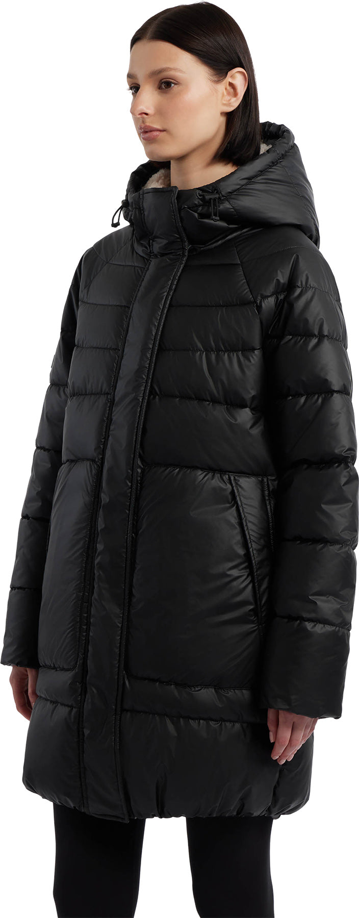 Almond Marshmallow Mid Length Puffer Jacket - Women's