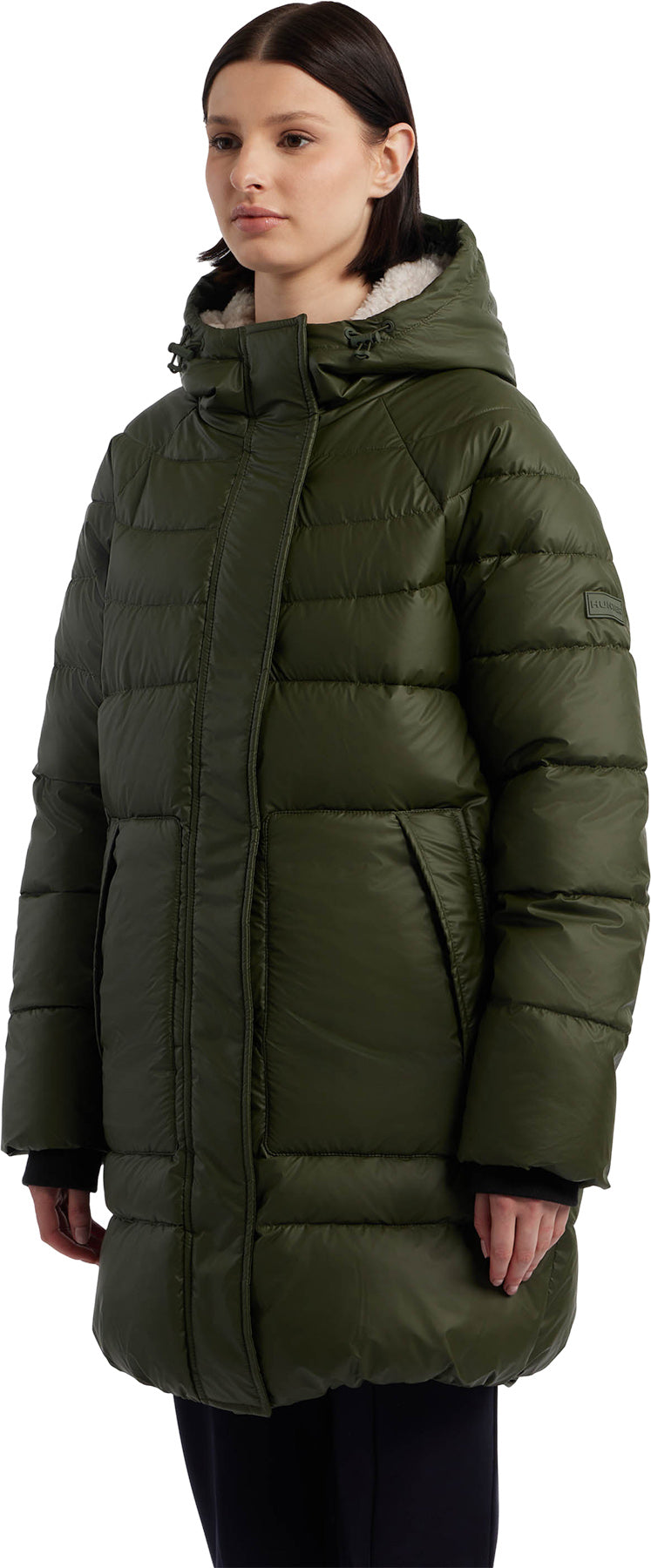 Almond Marshmallow Mid Length Puffer Jacket - Women's