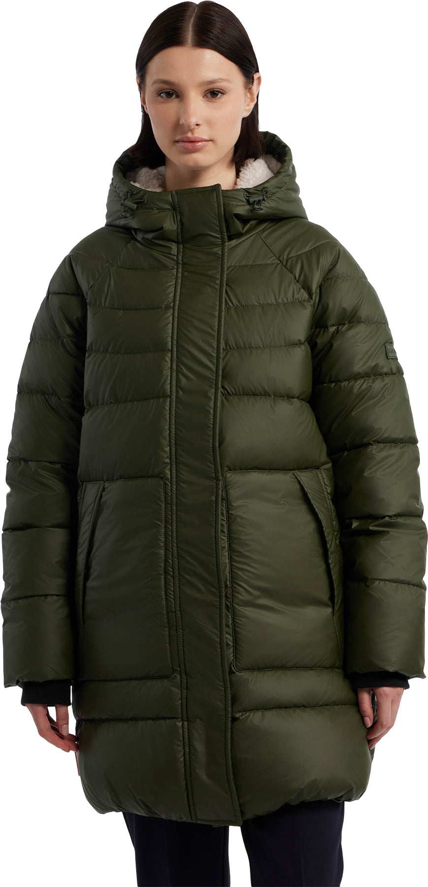 Almond Marshmallow Mid Length Puffer Jacket - Women's