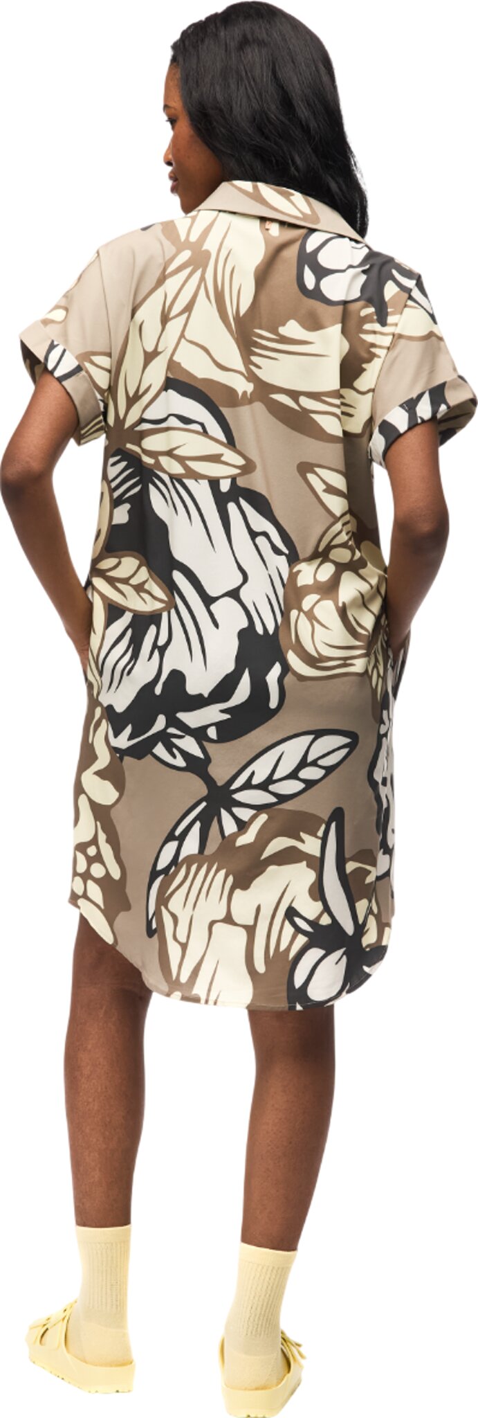 Frivol Knee Length Short Sleeve Shirt Dress - Women's