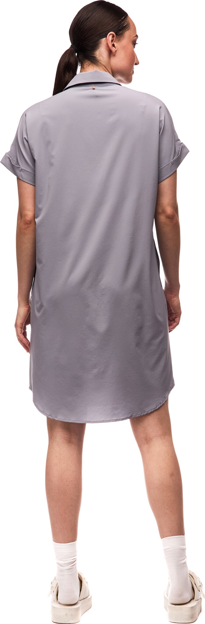 Frivol Knee Length Short Sleeve Shirt Dress - Women's