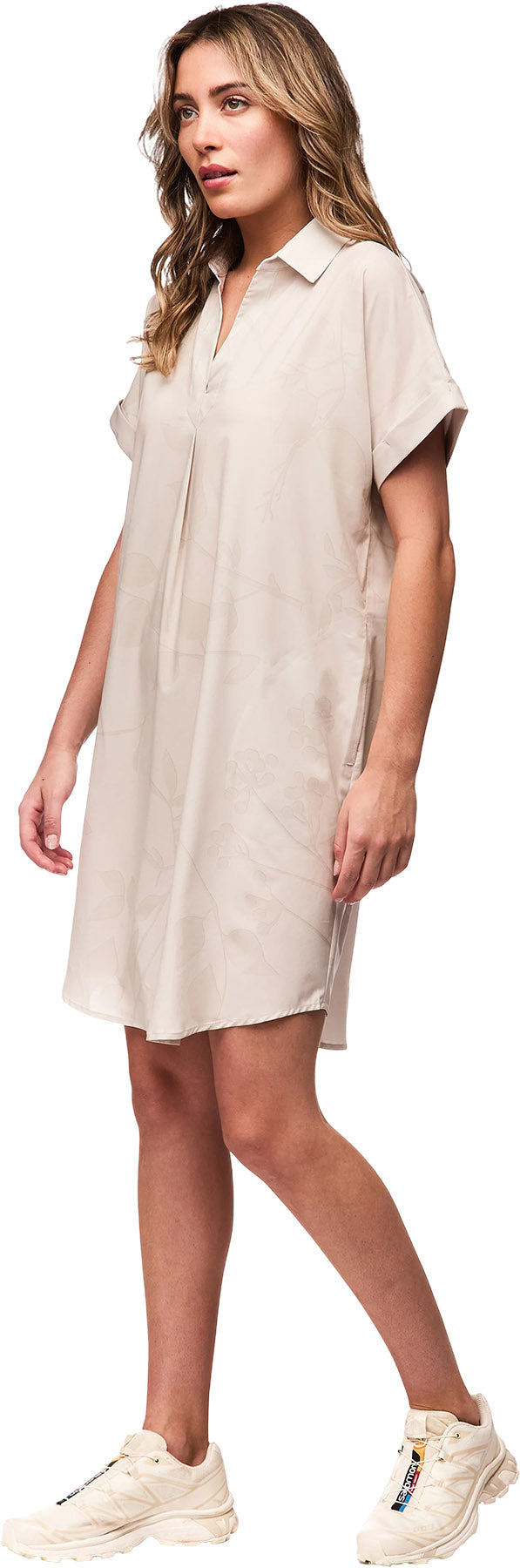 Frivol Knee Length Short Sleeve Shirt Dress - Women's
