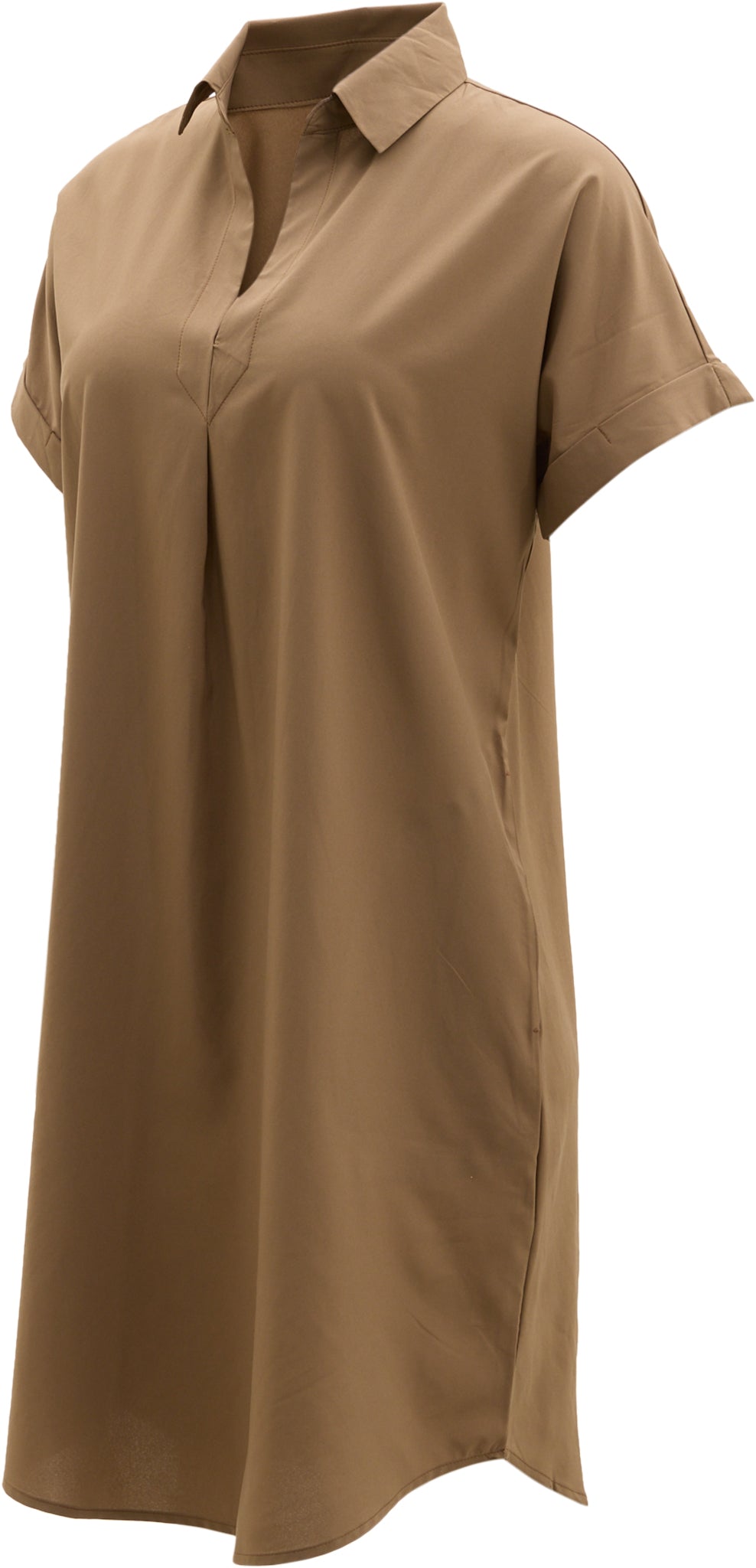 Frivol Knee Length Short Sleeve Shirt Dress - Women's