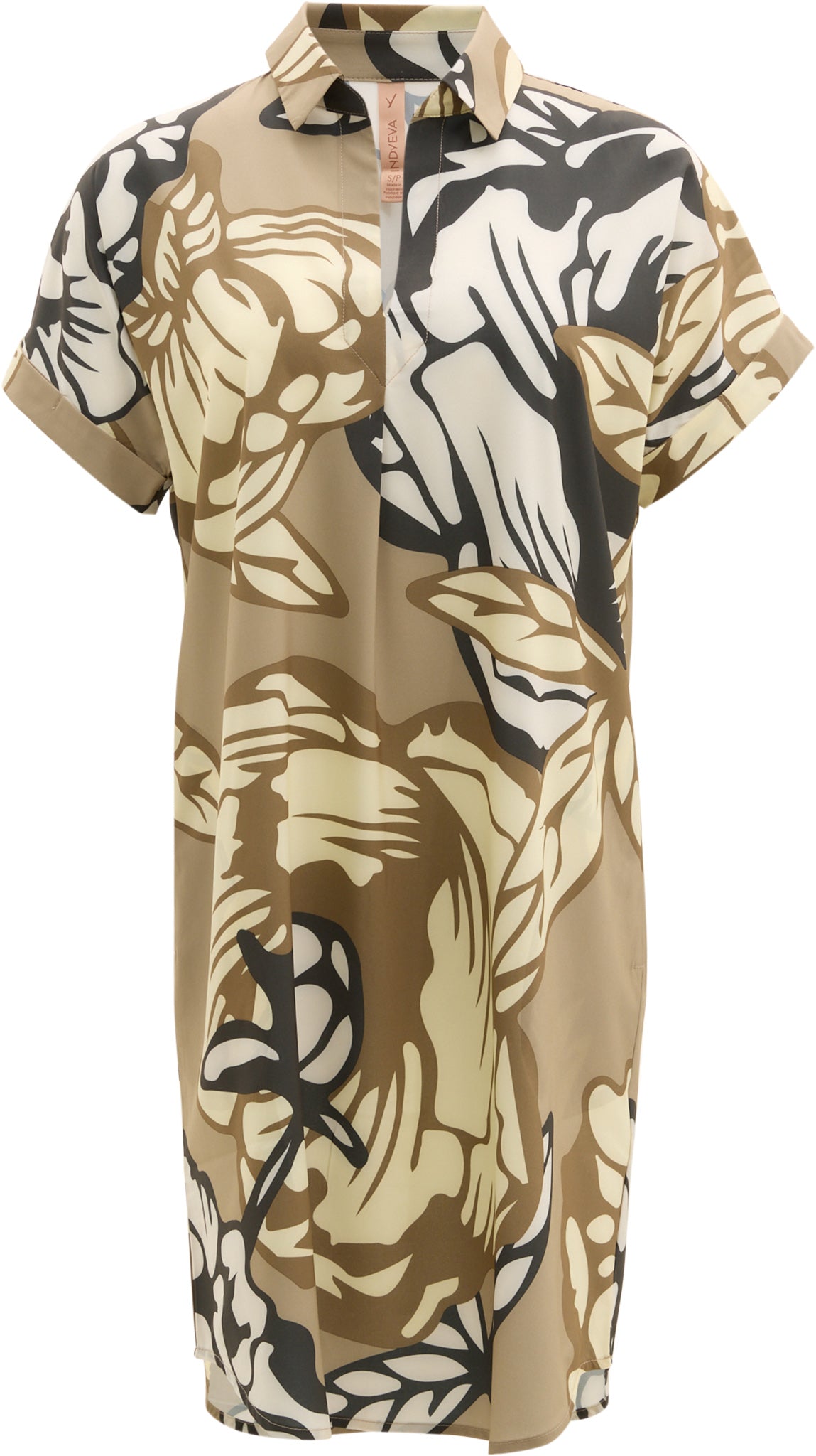 Frivol Knee Length Short Sleeve Shirt Dress - Women's