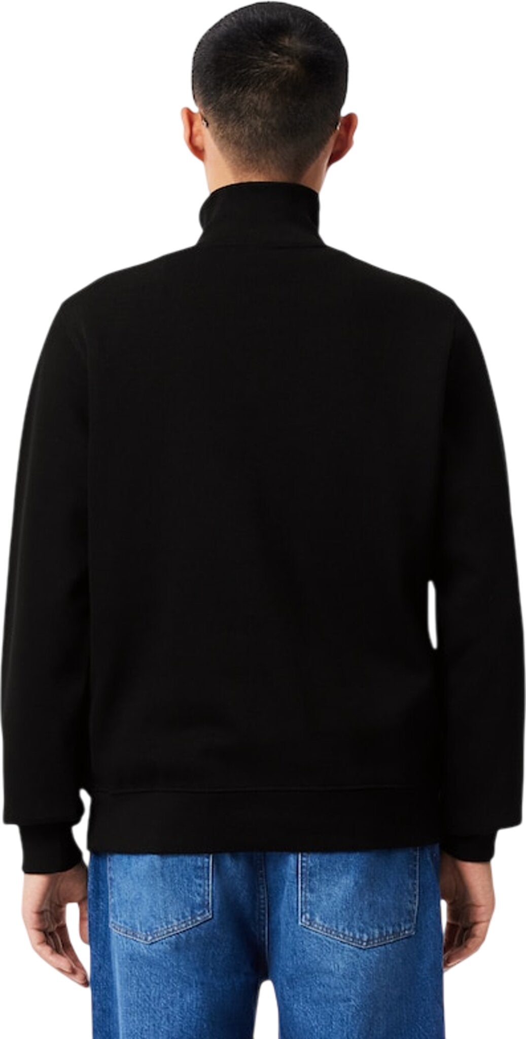 Zippered Stand-Up Collar Cotton Sweatshirt - Men's