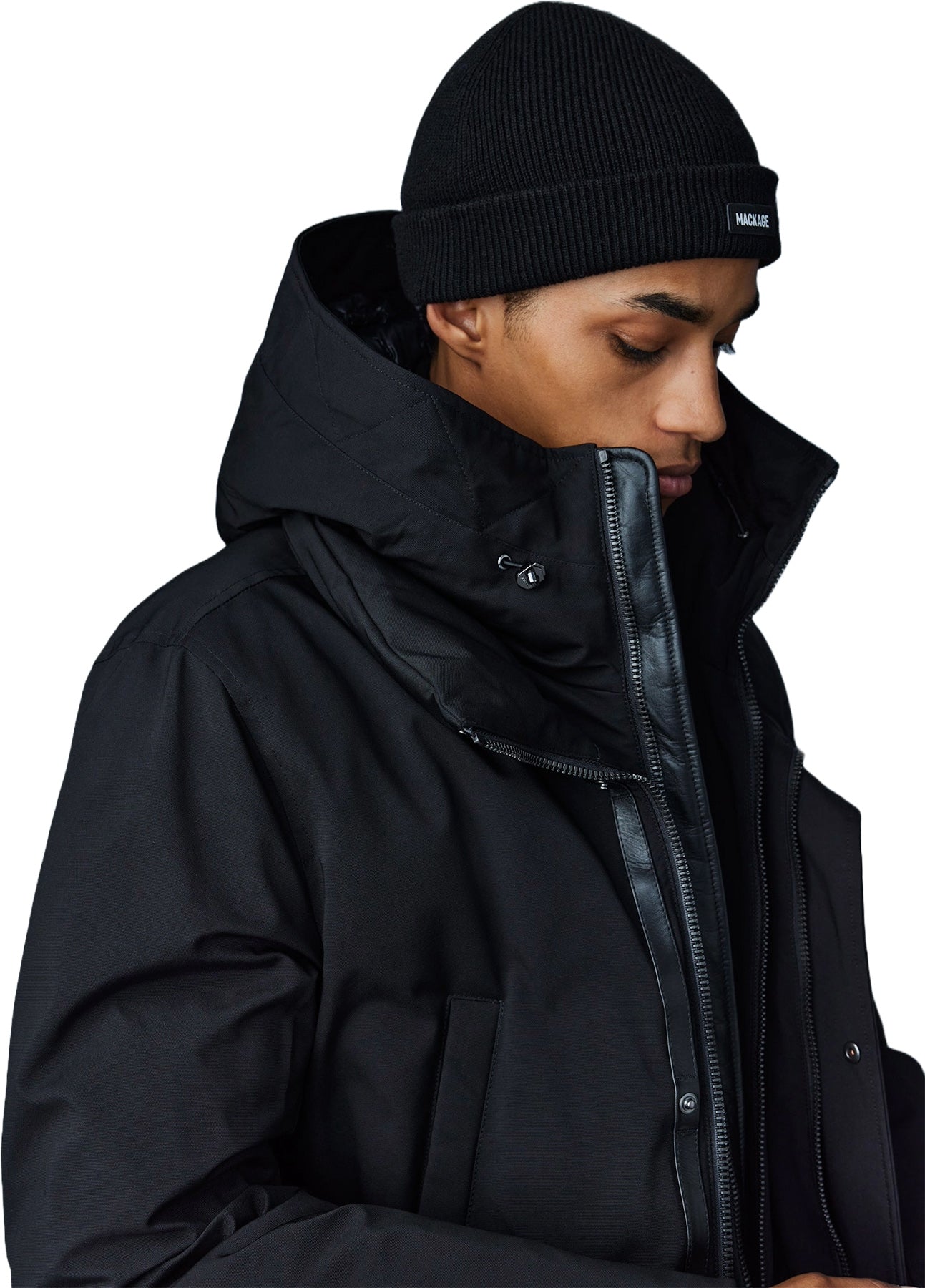 Edward 2-In-1 Down Coat With Removable Hooded Bib - Men's