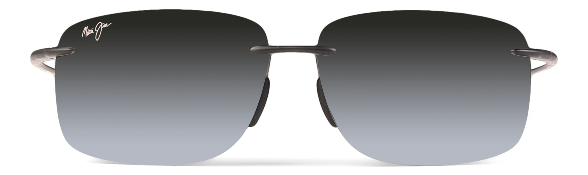 Hema Polarised Rimless Sunglasses - Matte Grey Frame - Neutral Grey Lens