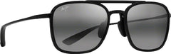 Keokea Aviator Sunglasses - Gloss Black - Neutral Grey Polarized Lens