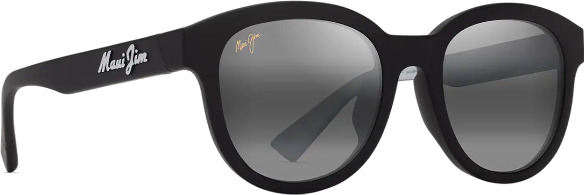Ihupani Asian Fit Polarised Sunglasses - Matte Black - Neutral Grey Lens