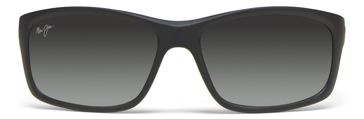 Kanaio Coast Polarized Wrap Sunglasses - Neutral Grey Lens - Black, White and Blue Frame