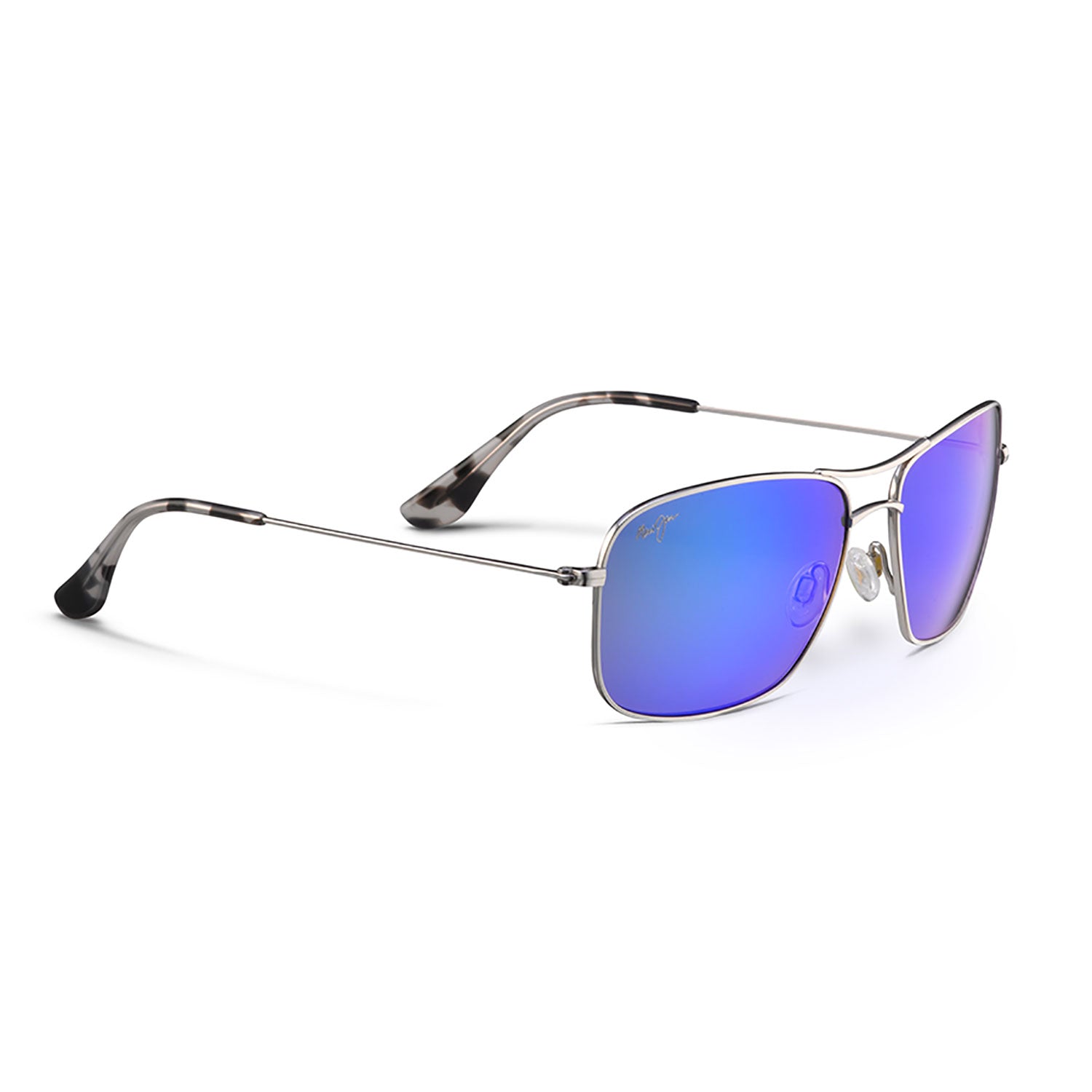 Wiki Wiki Silver Sunglasses - Blue Hawaii Lens