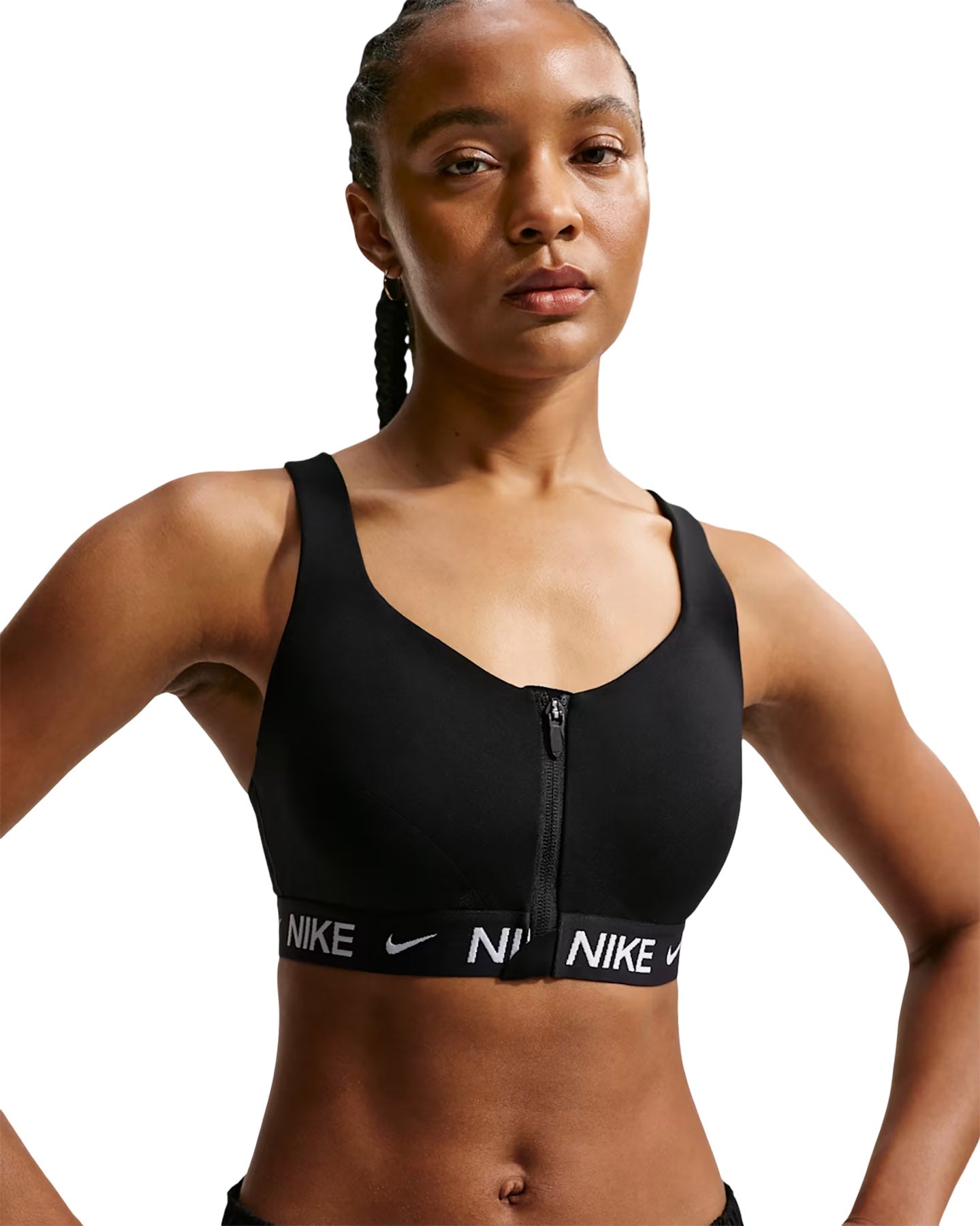 Indy High-Support Padded Front-Zip Sports Bra - Women's
