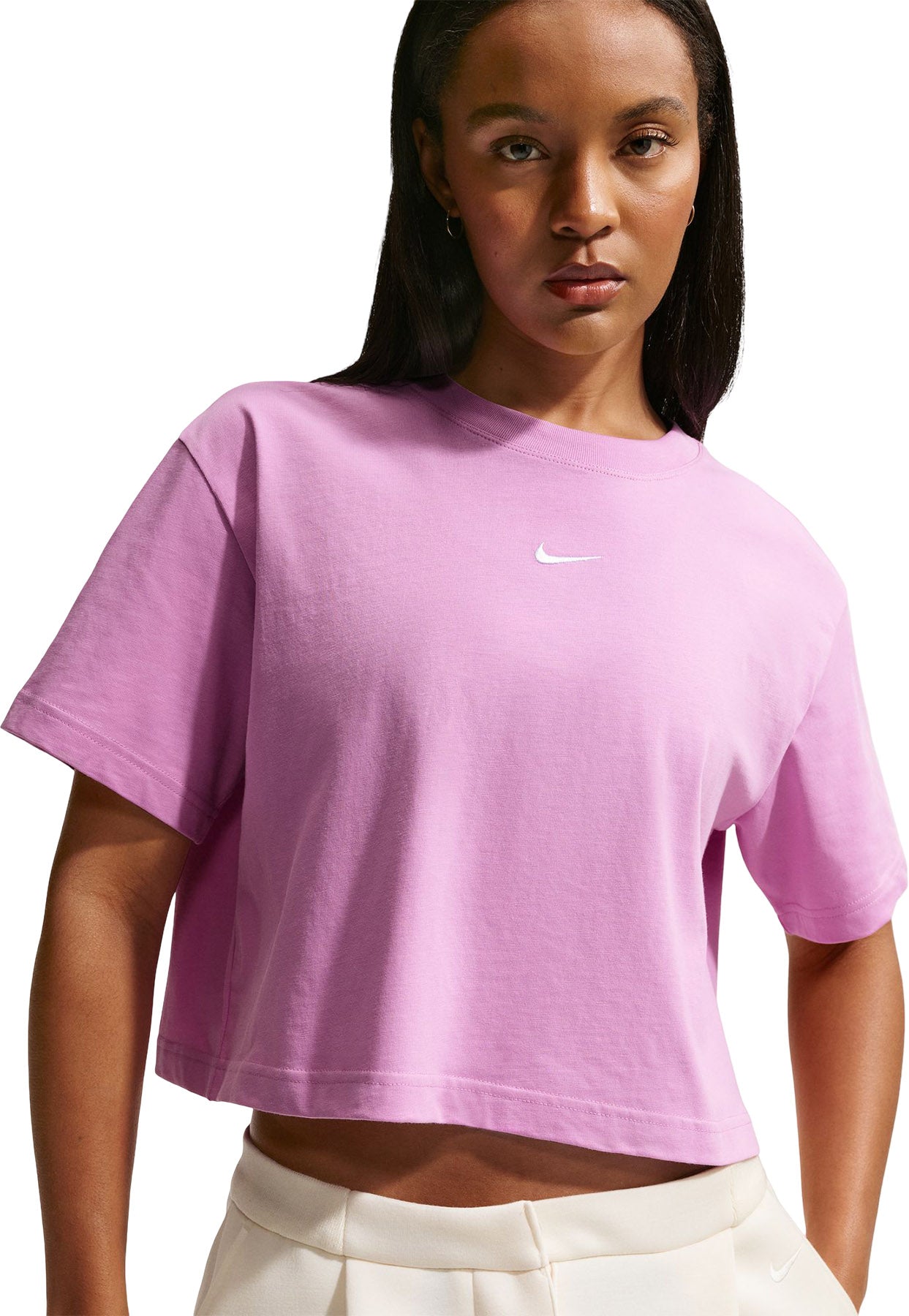 Sportswear Loose Short Sleeve Cropped T-Shirt - Women's